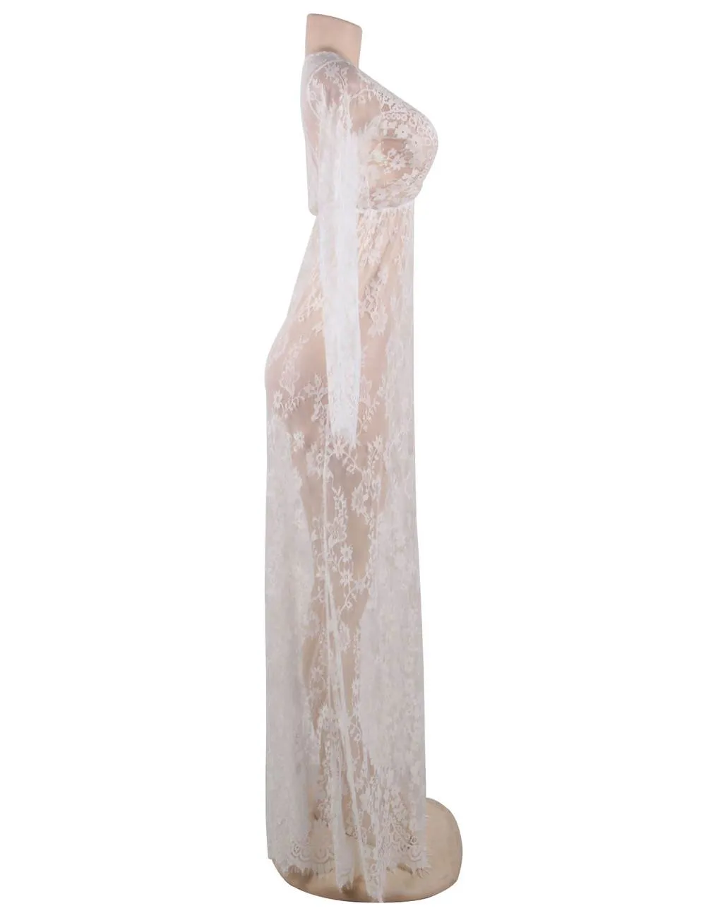 Delicate Lace Long Sleepwear Egypt Gown