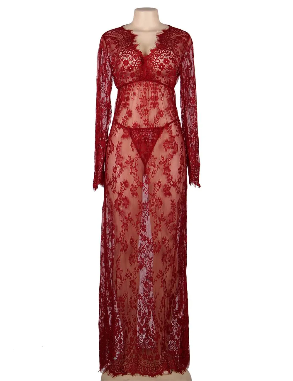 Delicate Lace Long Sleepwear Egypt Gown