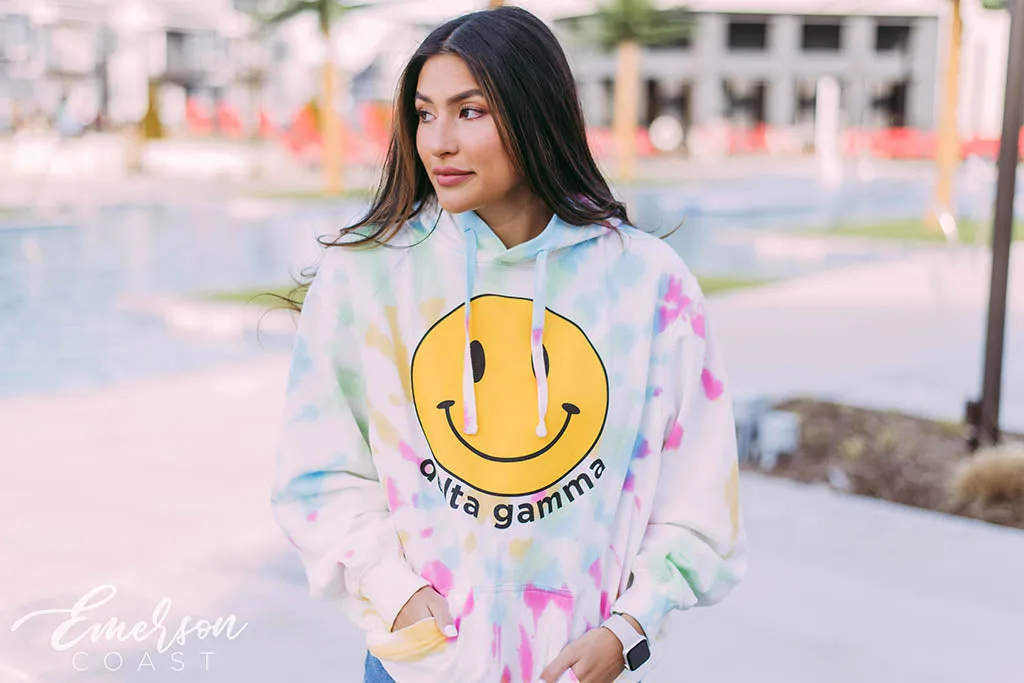 Delta Gamma Tie Dye Smile Hoodie