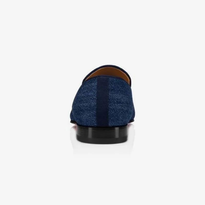 Denim Slip On Cotton Loafers Casual Flat