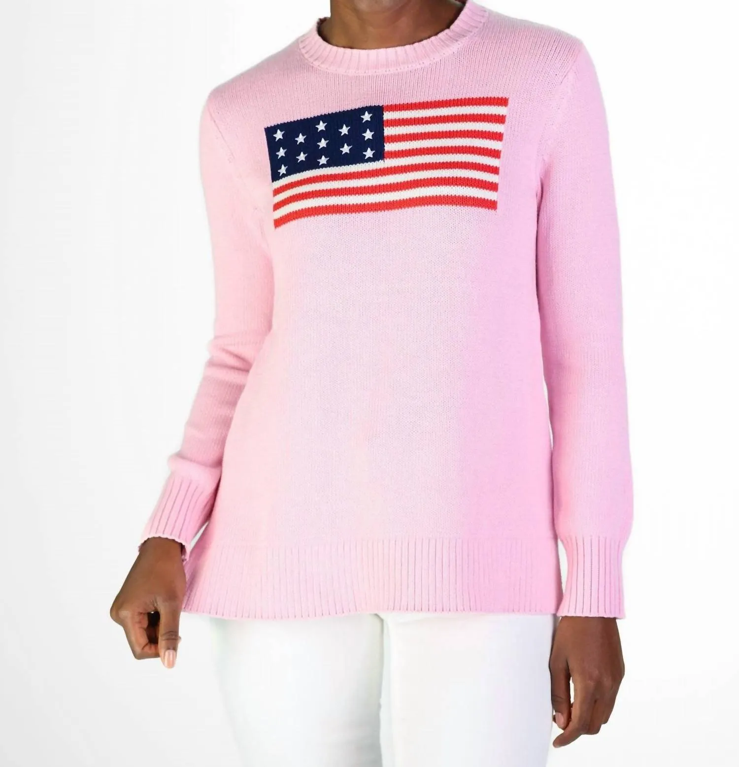 Duffield Lane - Casual Crew Neck Flag Sweater
