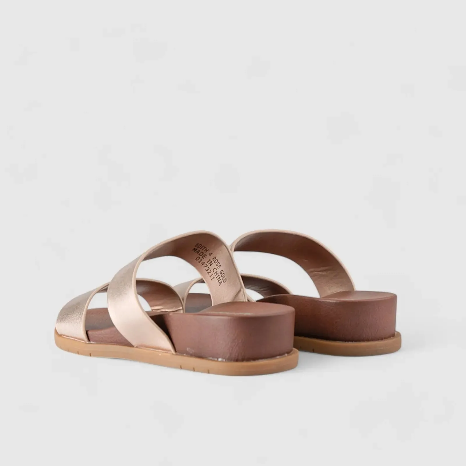 Edith Comfort Slide Sandals Rosegold 01374
