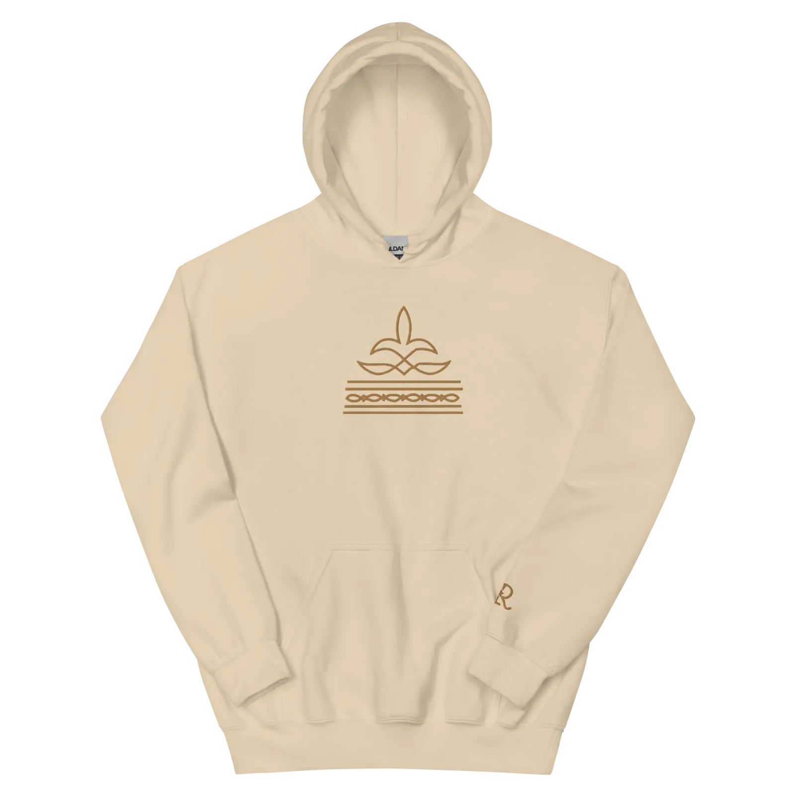 Embroidered Boot Stitch Hoodie (Tan)
