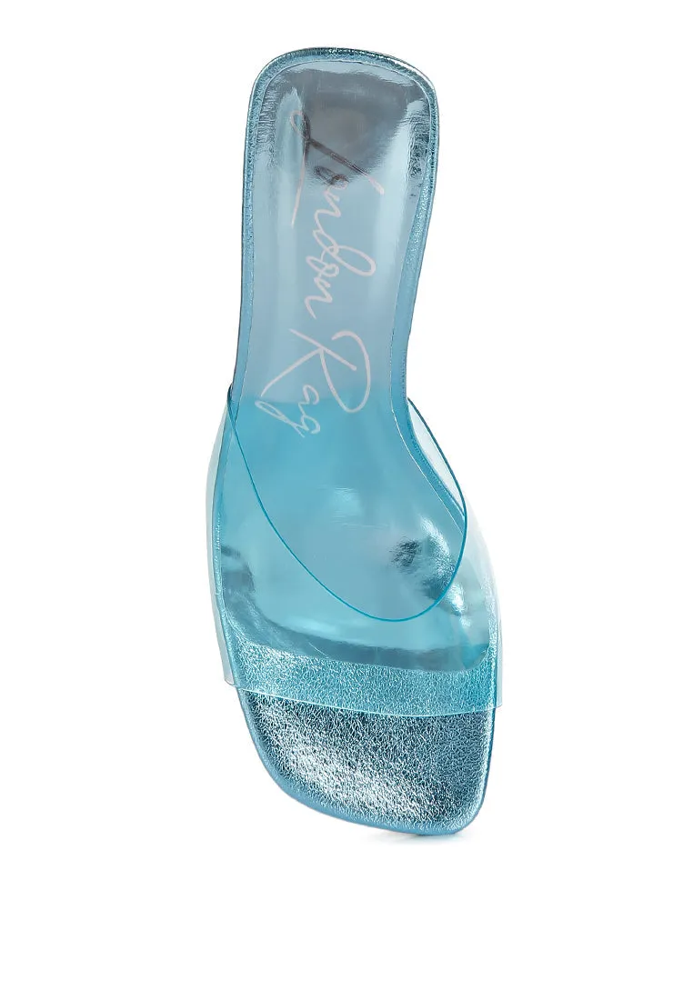 Eugnie Clear Straps Block Heel Sandals
