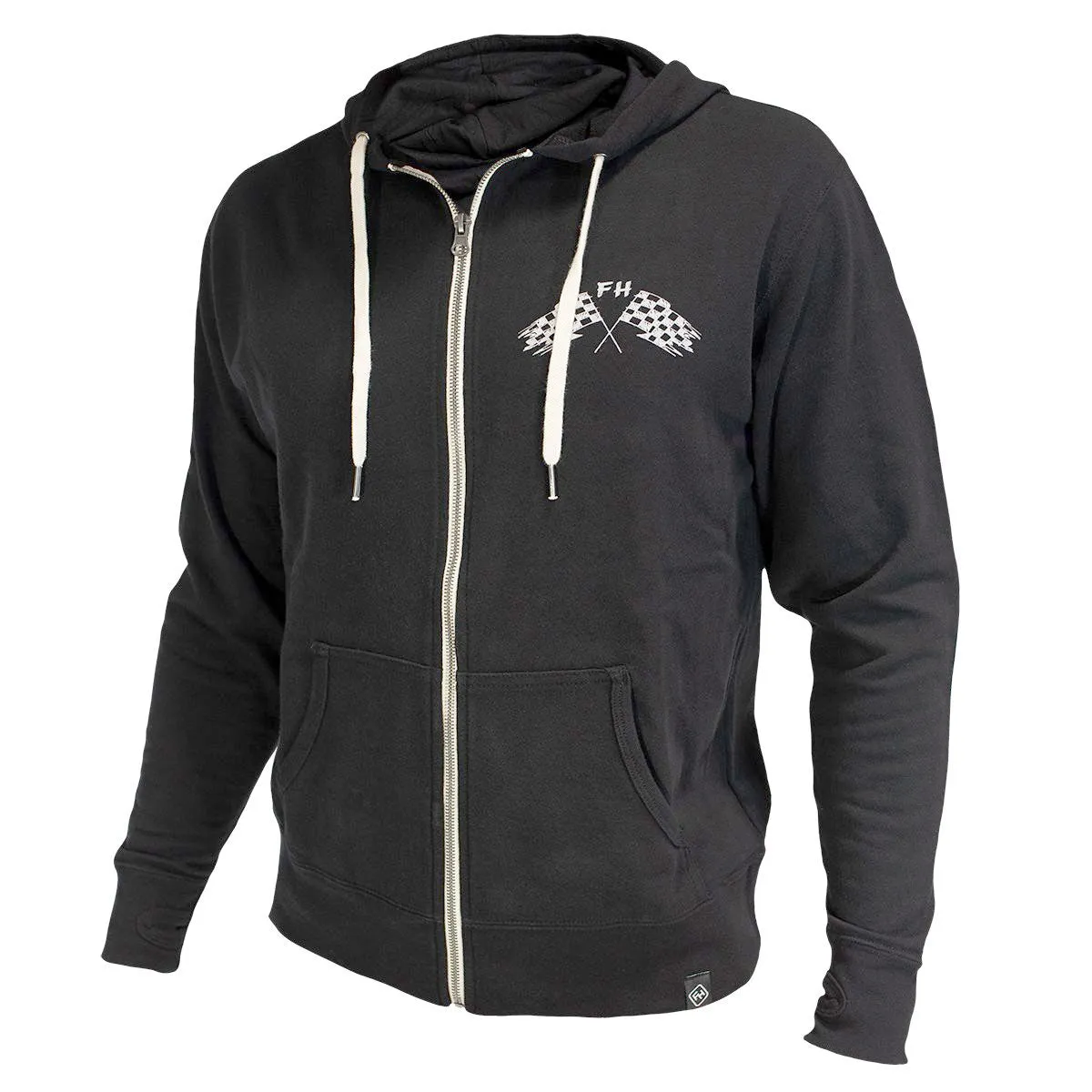 Finish Line Zip Up Hoodie - Black