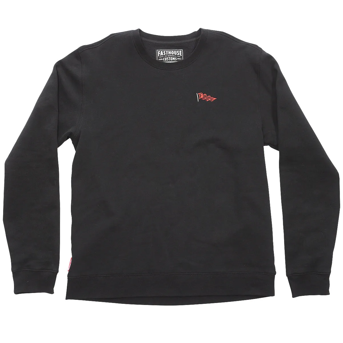 Flag Crew Neck Pullover - Black