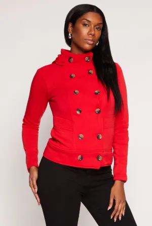 Fleece Double Breasted Peacoat