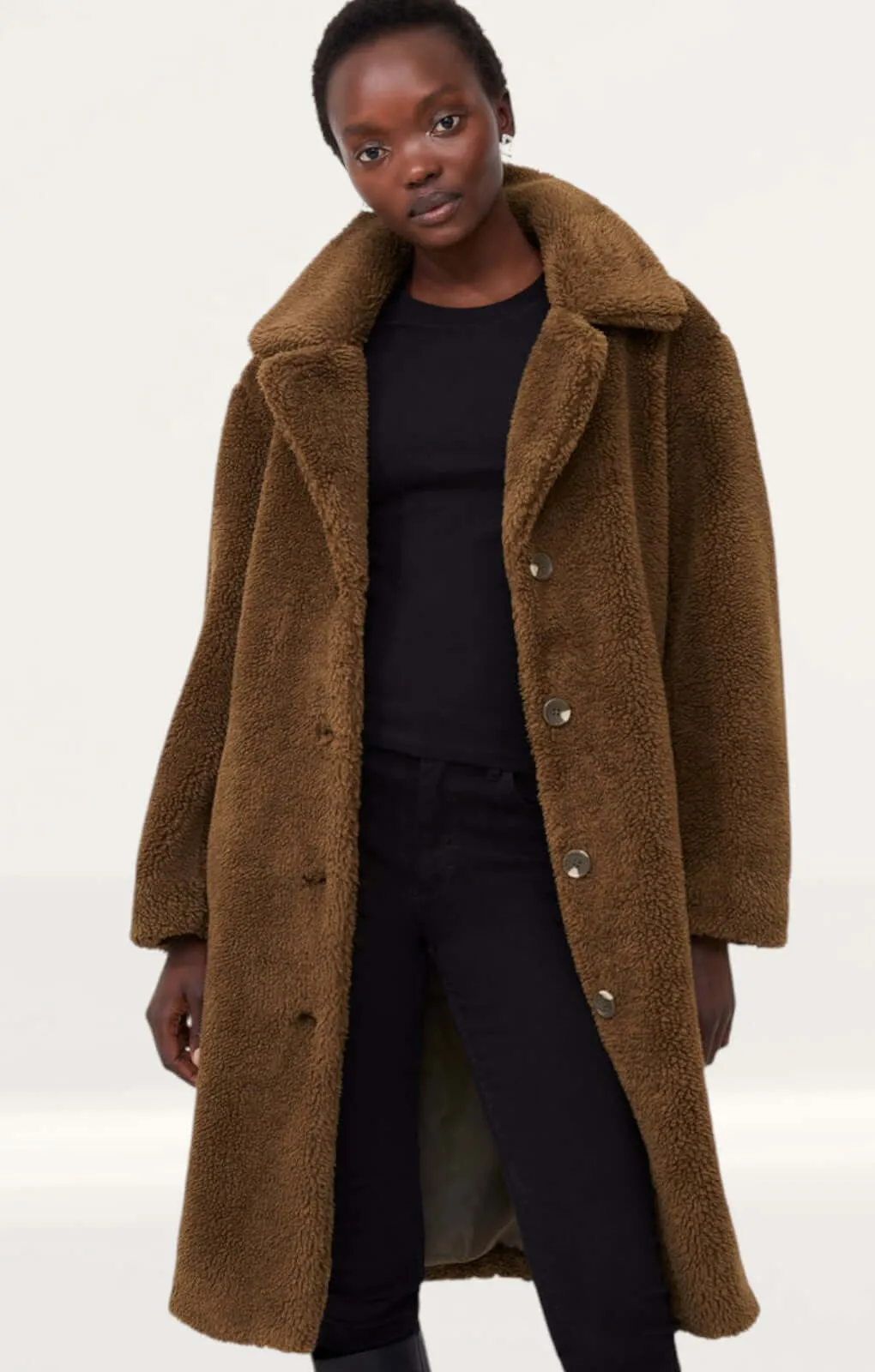 French Connection Borg Peacoat