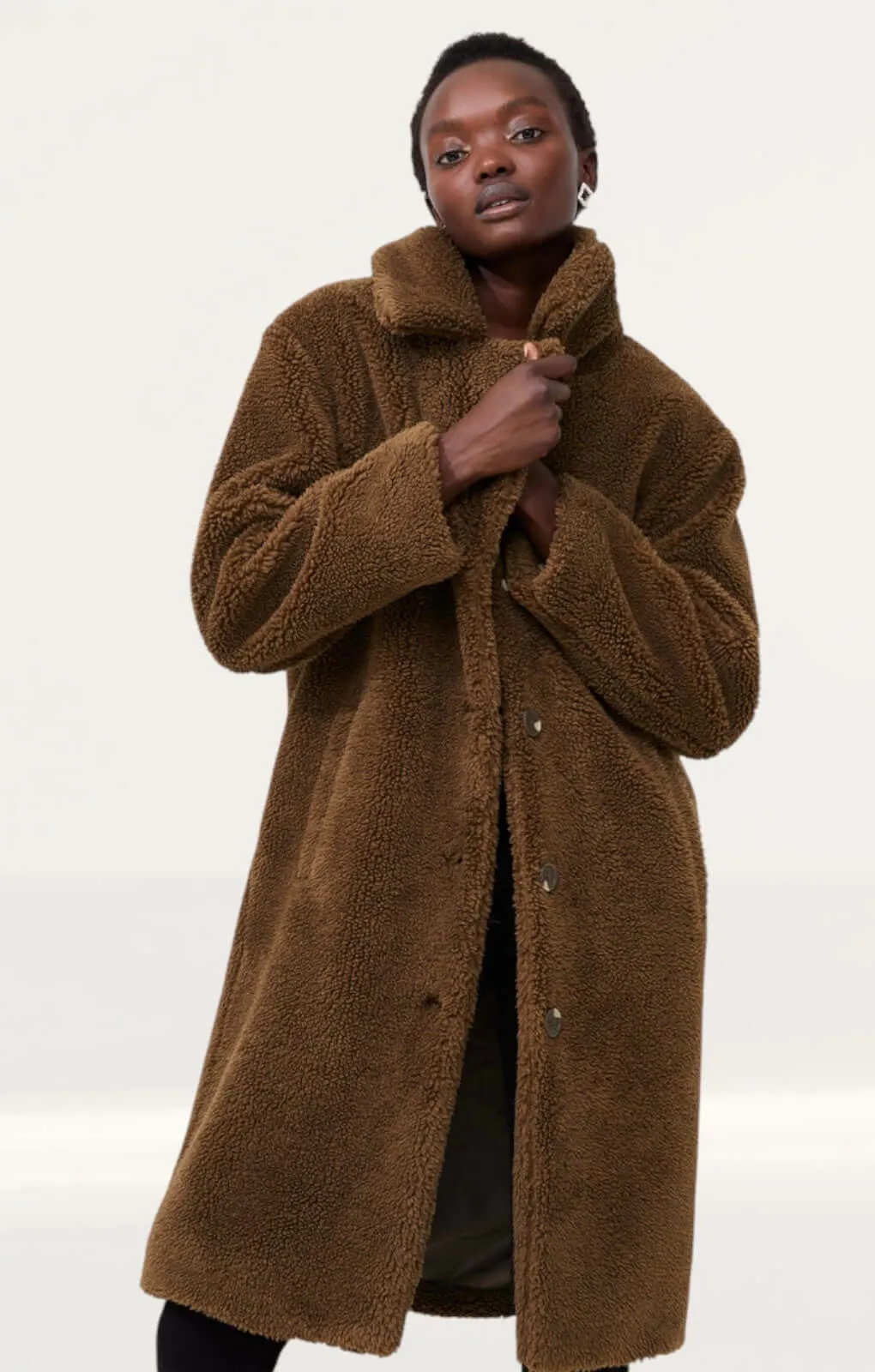French Connection Borg Peacoat