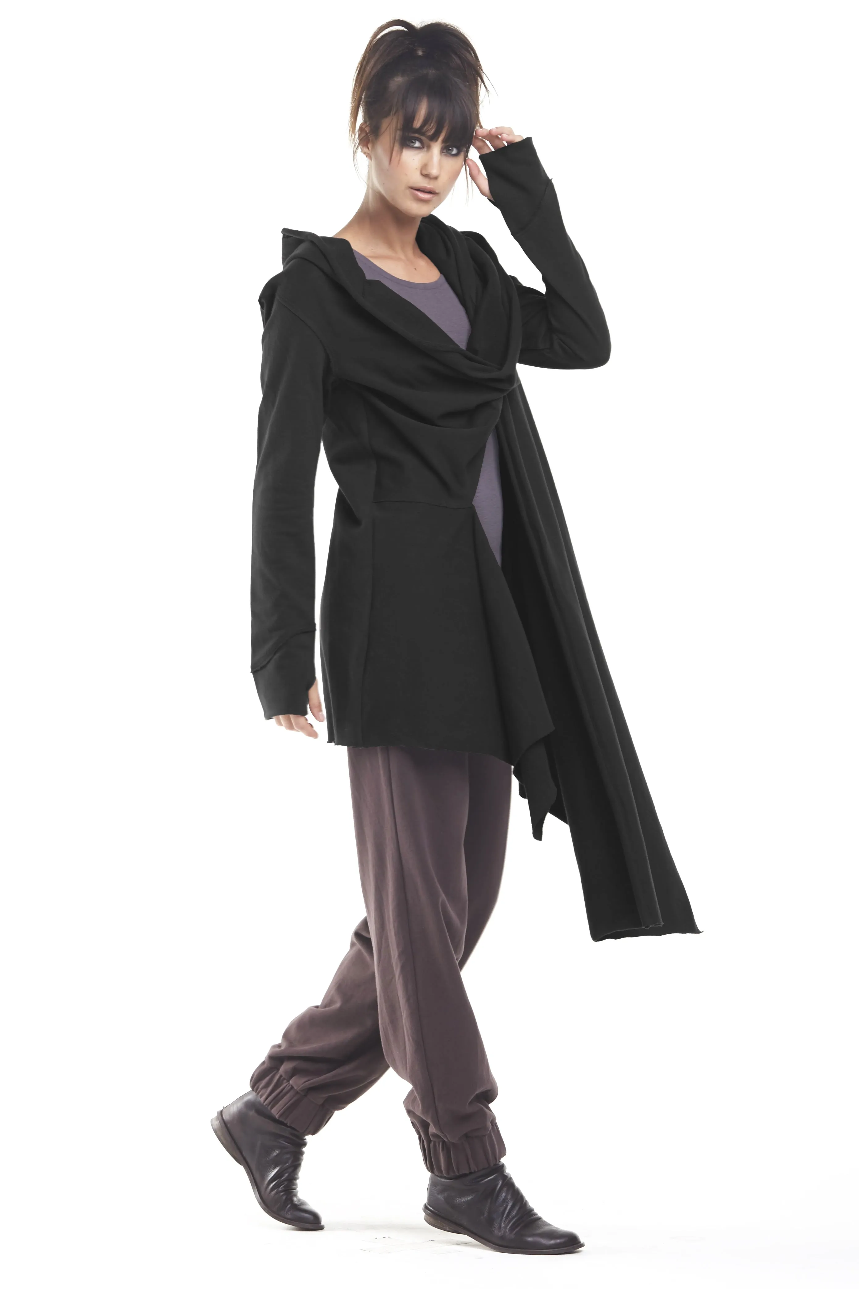 French Terry Scarf Hoodie