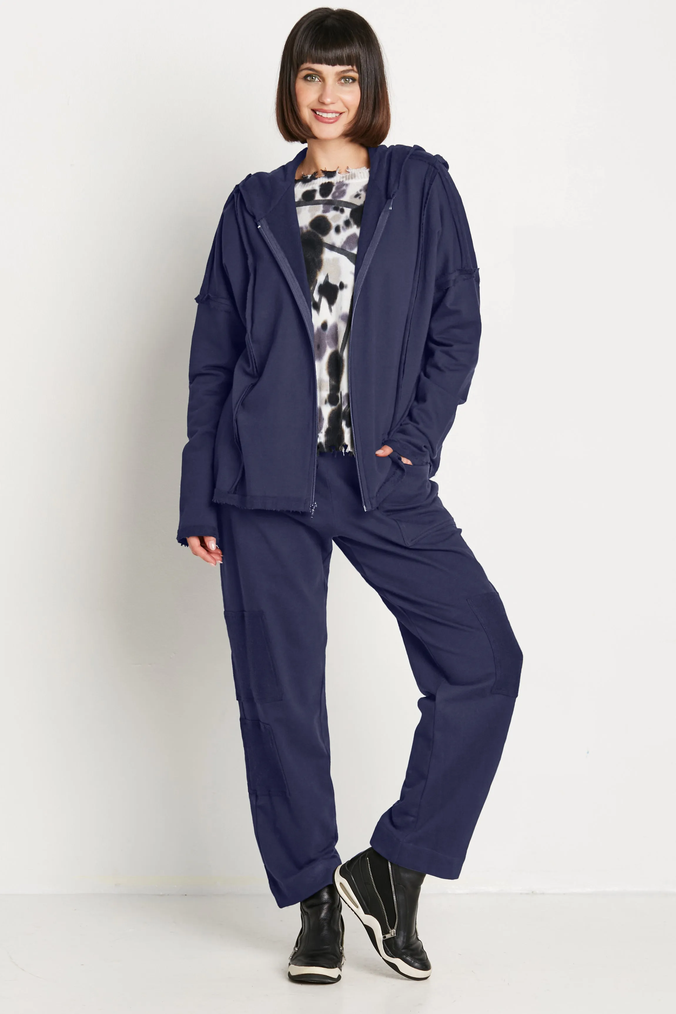 French Terry Seamed Hoodie