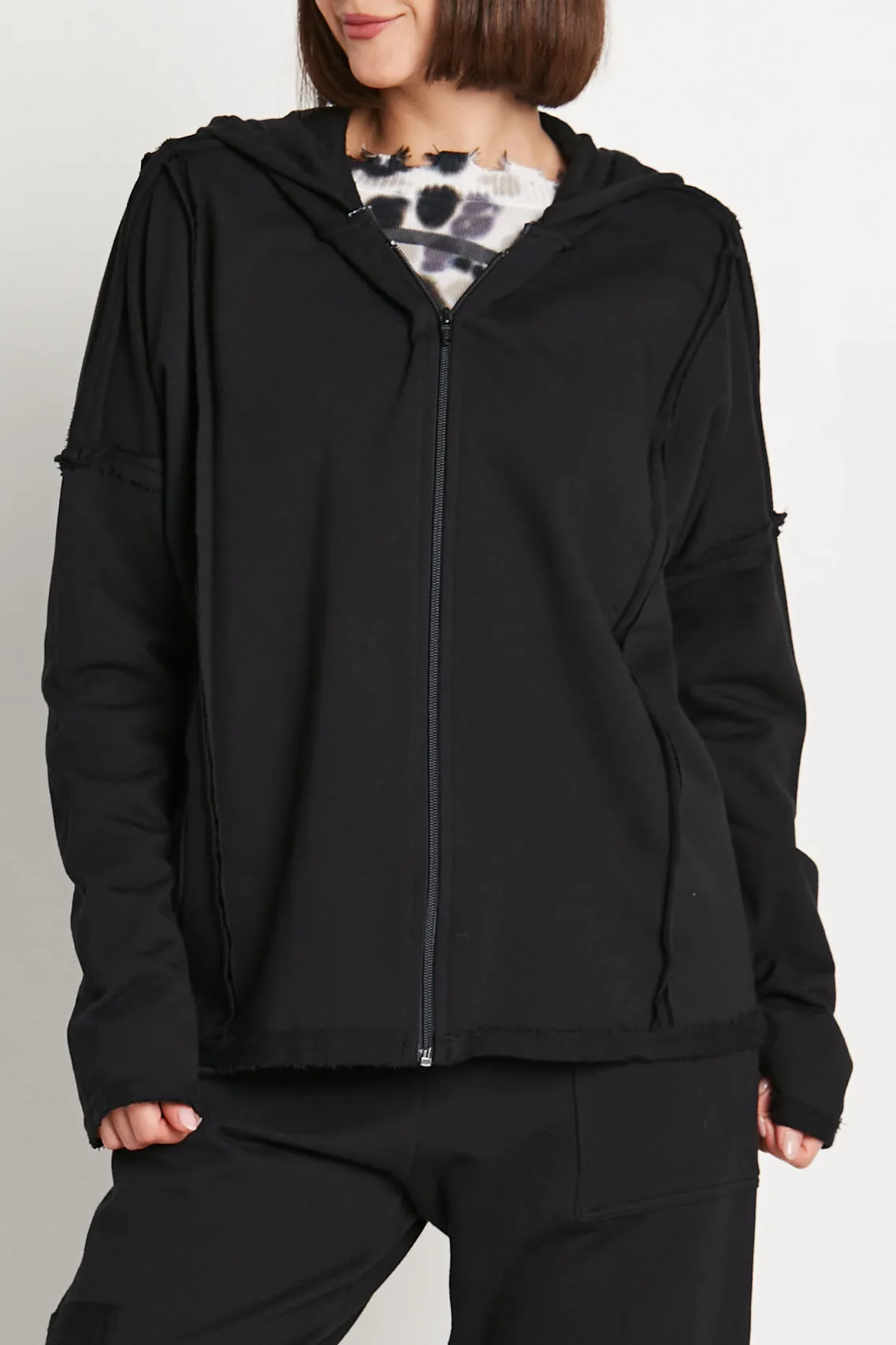 French Terry Seamed Hoodie