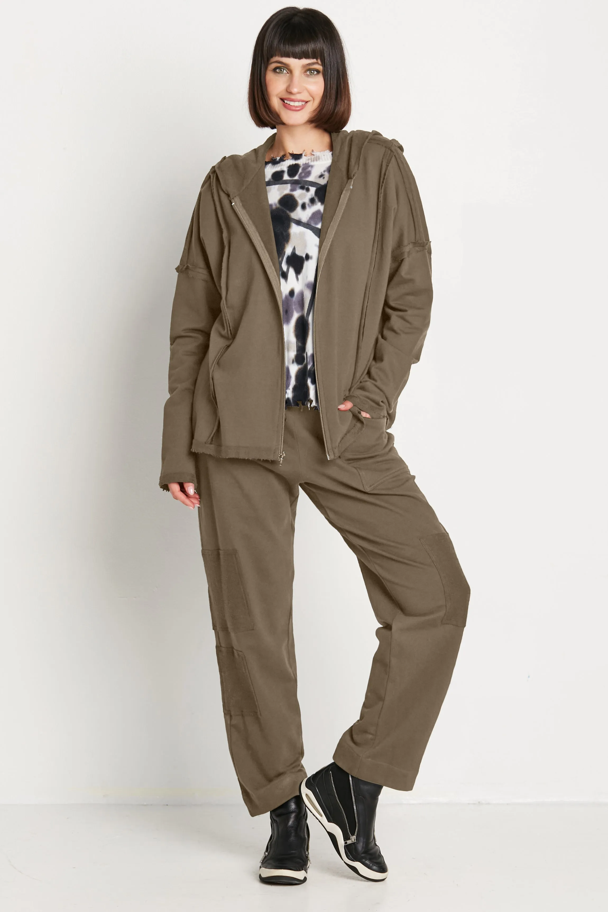 French Terry Seamed Hoodie