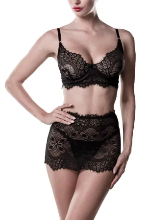 Grey Velvet Lace Set