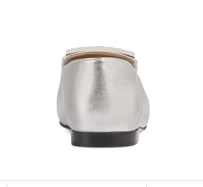 Gucci Collapsable Madelyn Crystal GG Loafers in Silver