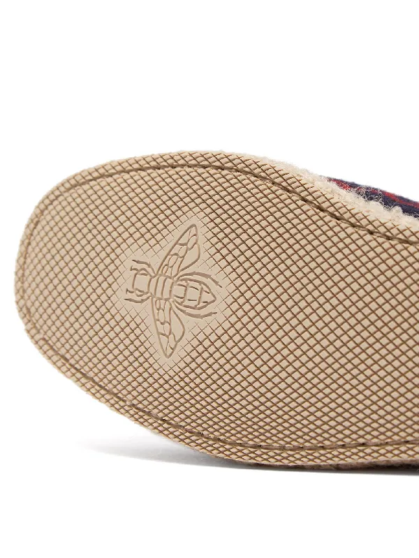 Gucci GG Wool Loafers in Navy