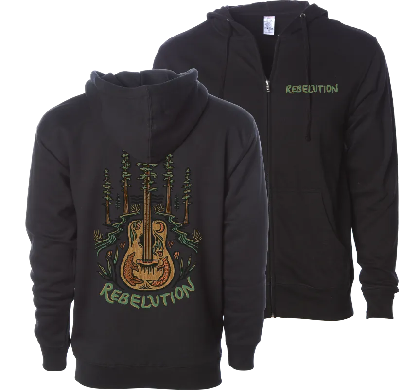 Guitar Zip Hoodie (Black)