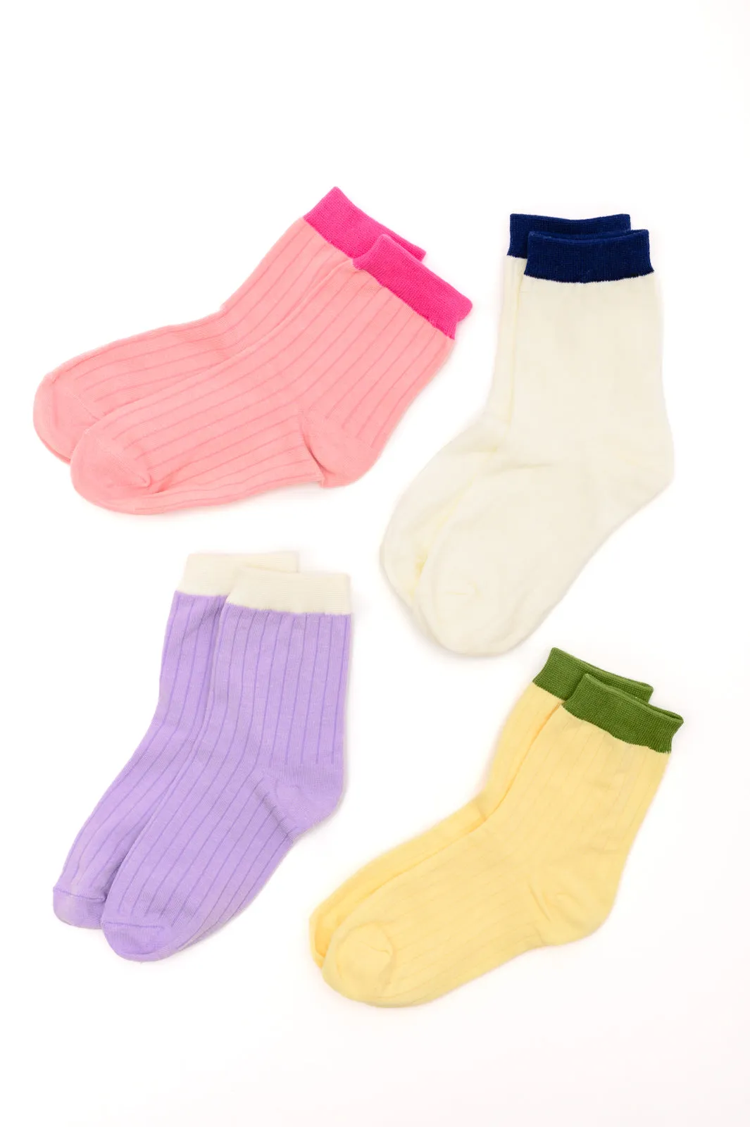 Hazel Blues® |  Sweet Socks Set of 4 Color Block Socks