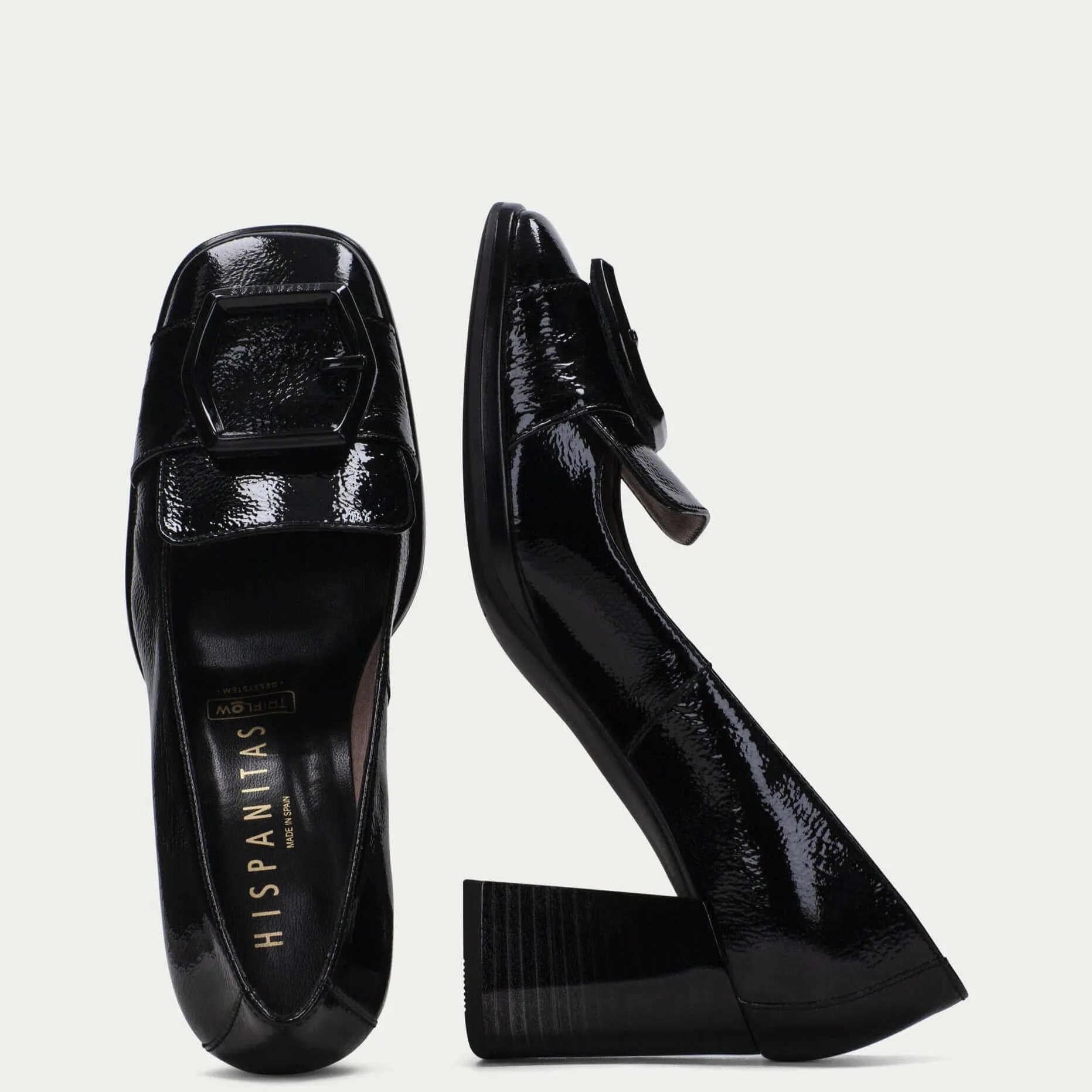Hispanitas Black Patent Leather High Heeled Shoes