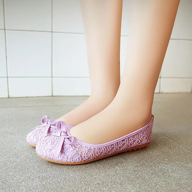 Hollow Lace Flats Women Shoes