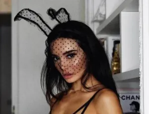 Honey Bunny Lace Ears - Black