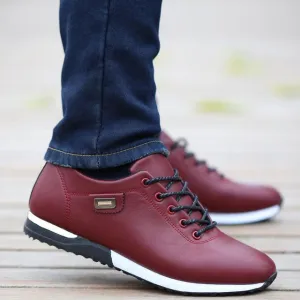Hot Men's PU Leather Business Loafers Walking Footwear Tenis Feminino Outdoor Breathable Sneakers
