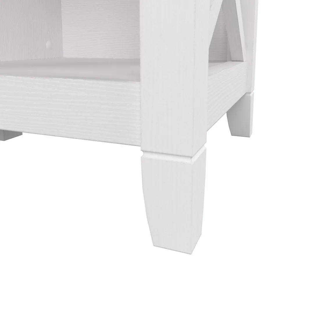 Huckins Hall Tree 32'' Wide with Bench and Shoe Storage Laurel Foundry Modern Farmhouse® Color: Pure White