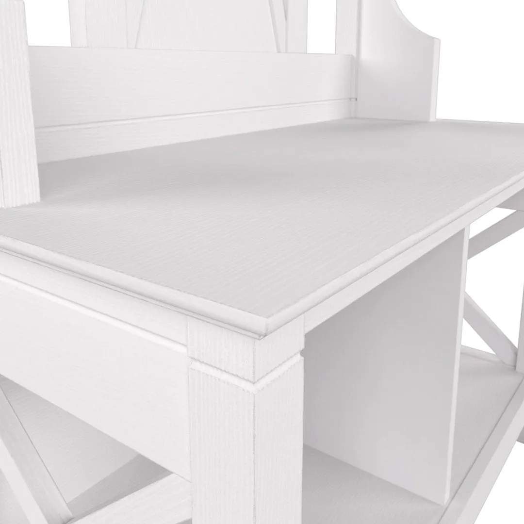 Huckins Hall Tree 32'' Wide with Bench and Shoe Storage Laurel Foundry Modern Farmhouse® Color: Pure White