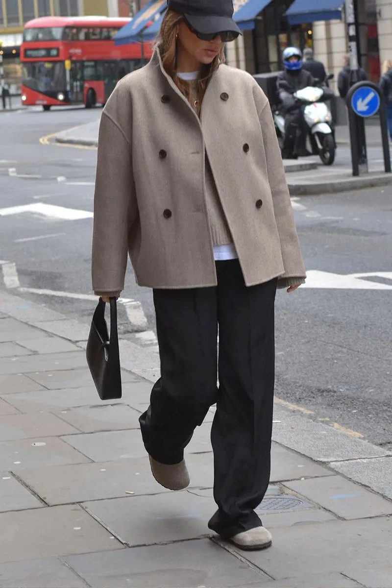 HWT1077 City Stroll Peacoat Outerwear