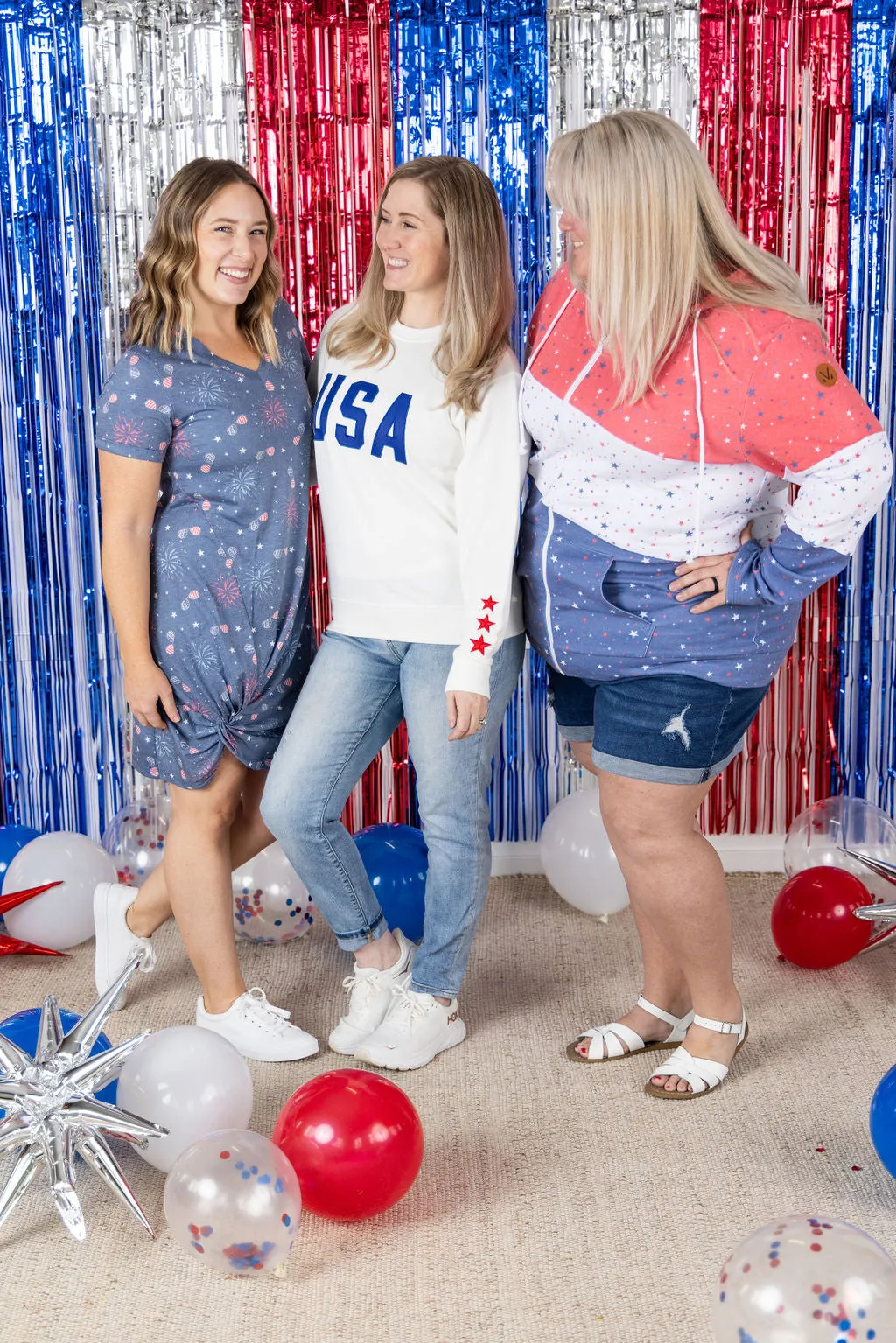 IN PRODUCTION Colorblock Fullzip - Liberty Stars Trio