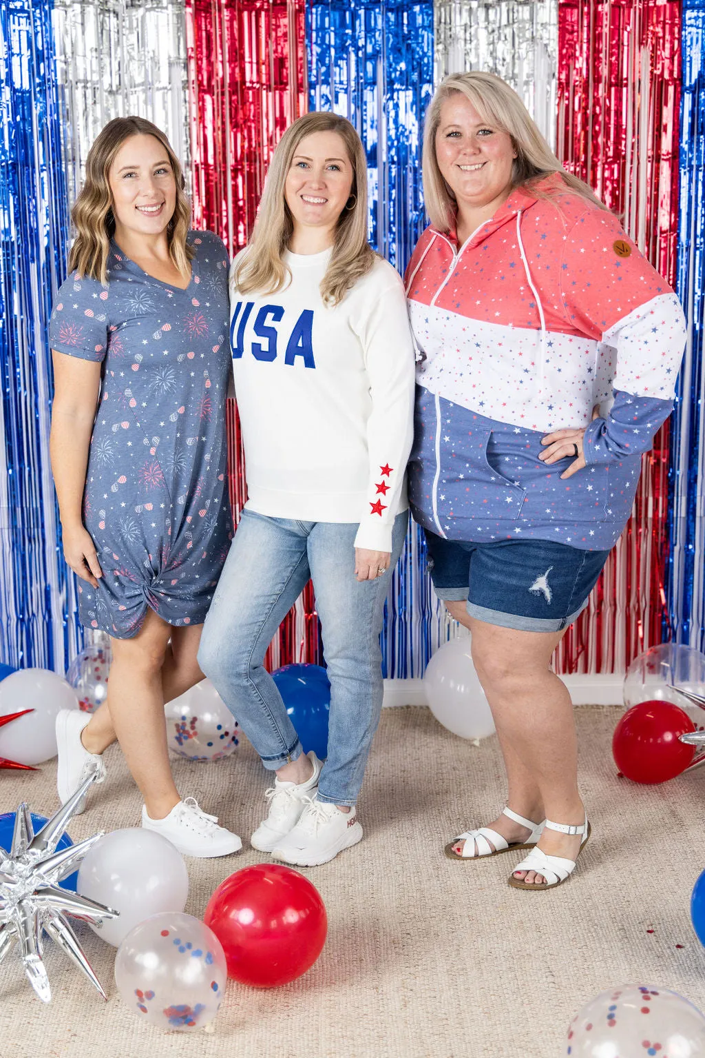 IN PRODUCTION Colorblock Fullzip - Liberty Stars Trio