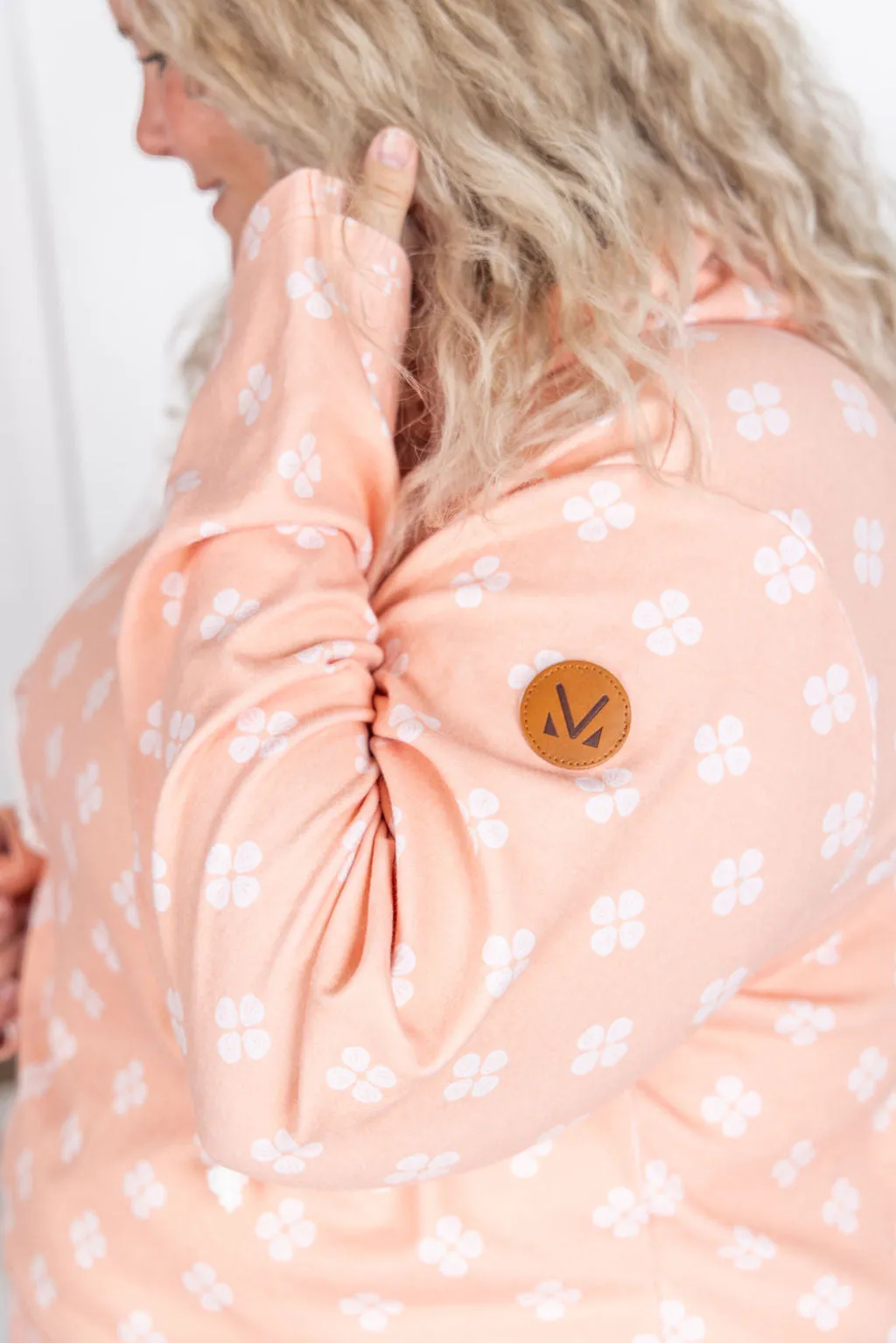 IN PRODUCTION Hailey Pullover Hoodie - Coral Floral