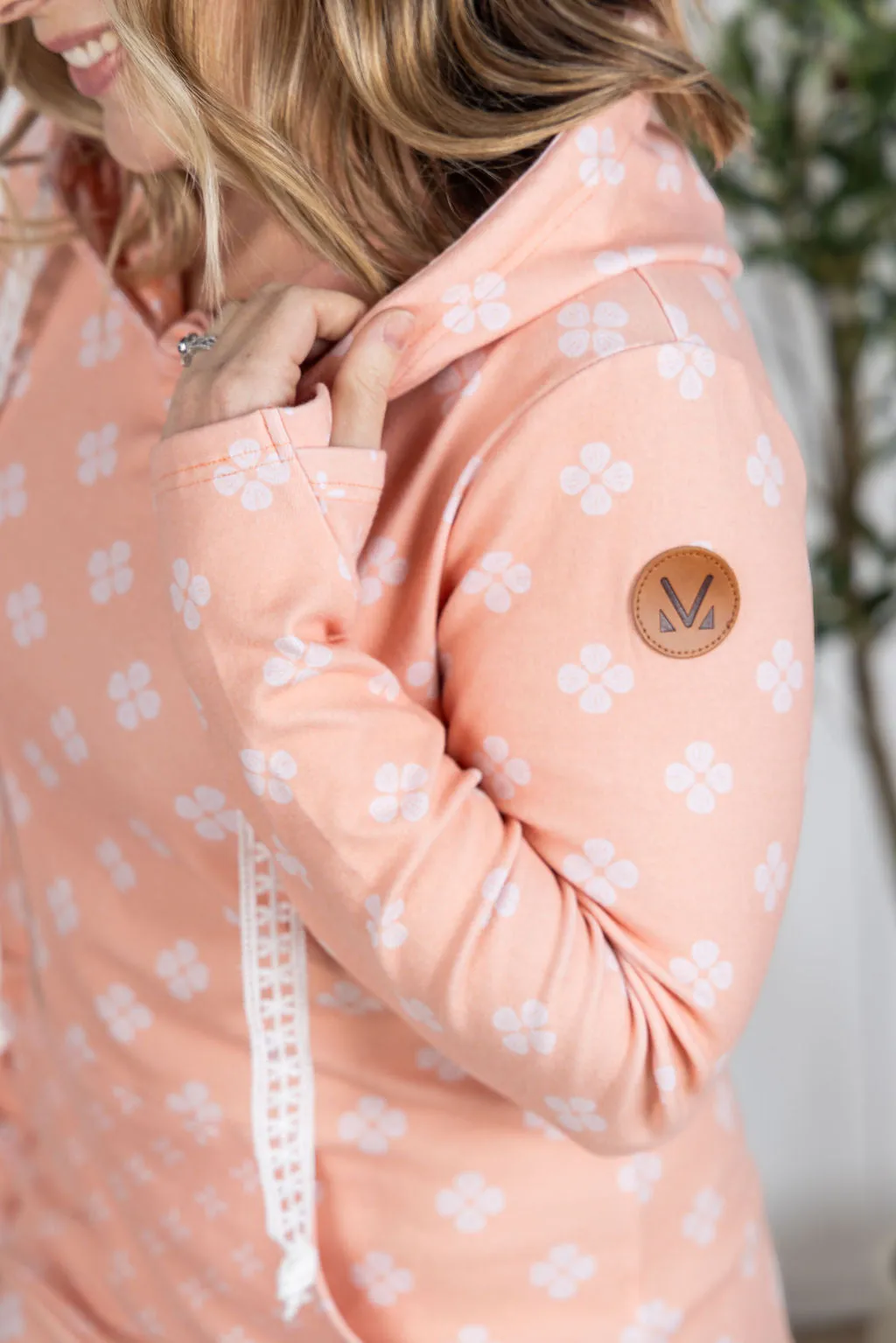 IN PRODUCTION Hailey Pullover Hoodie - Coral Floral