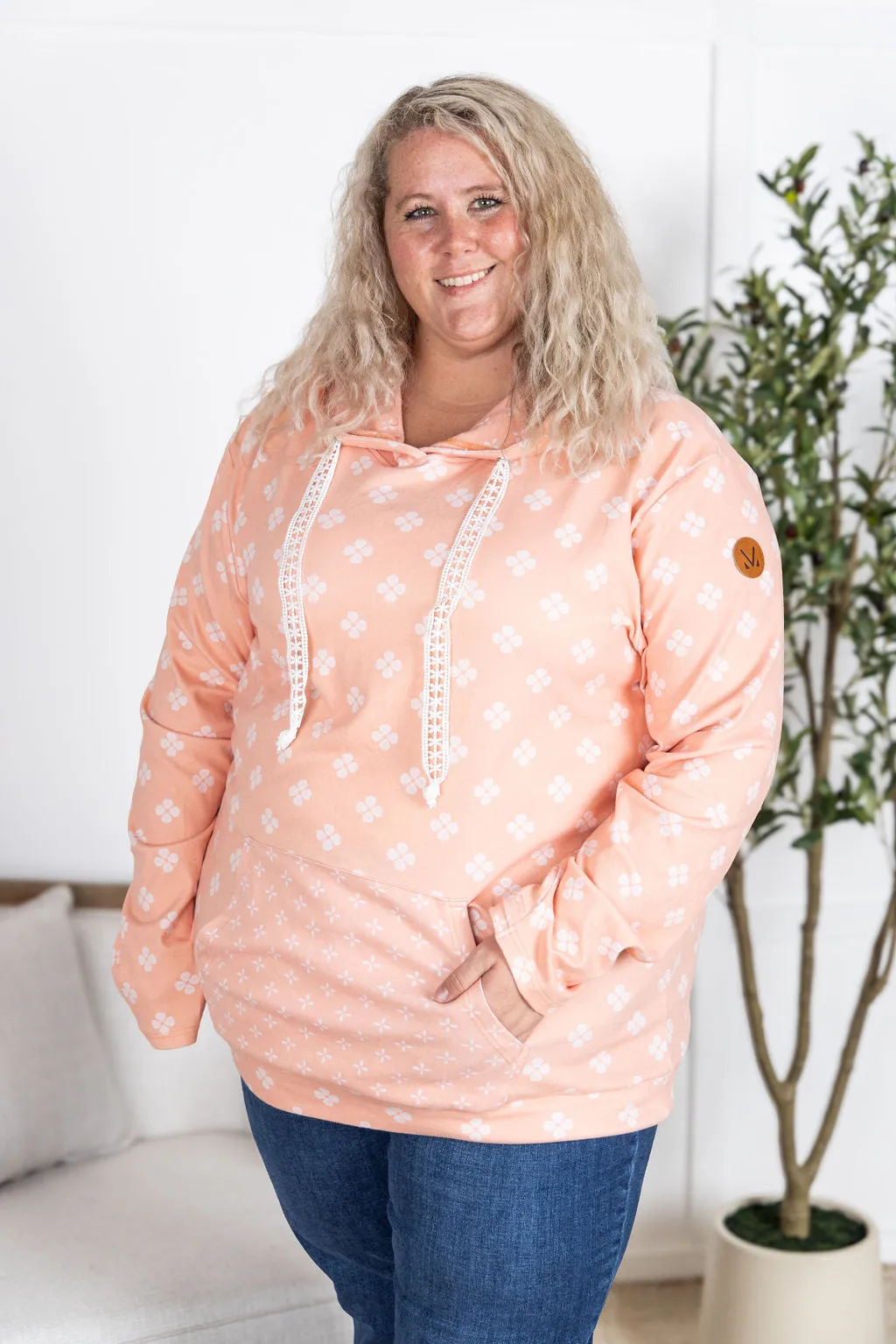 IN PRODUCTION Hailey Pullover Hoodie - Coral Floral