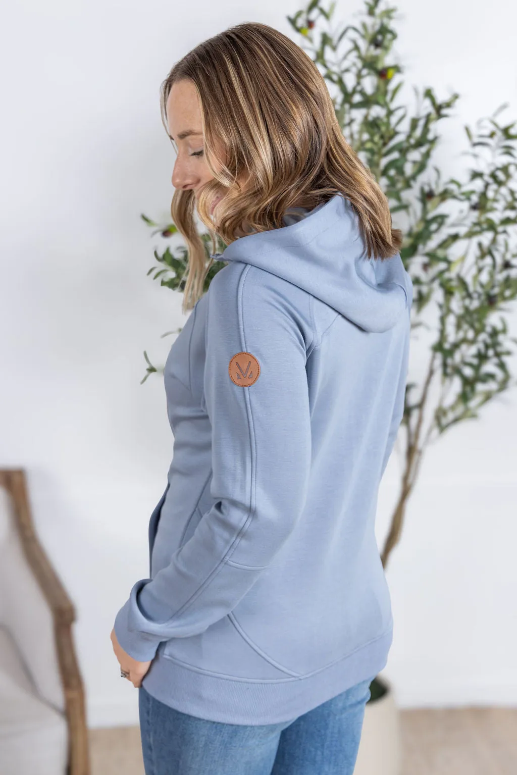 IN PRODUCTION Scuba FullZip Hoodie - Dusty Blue