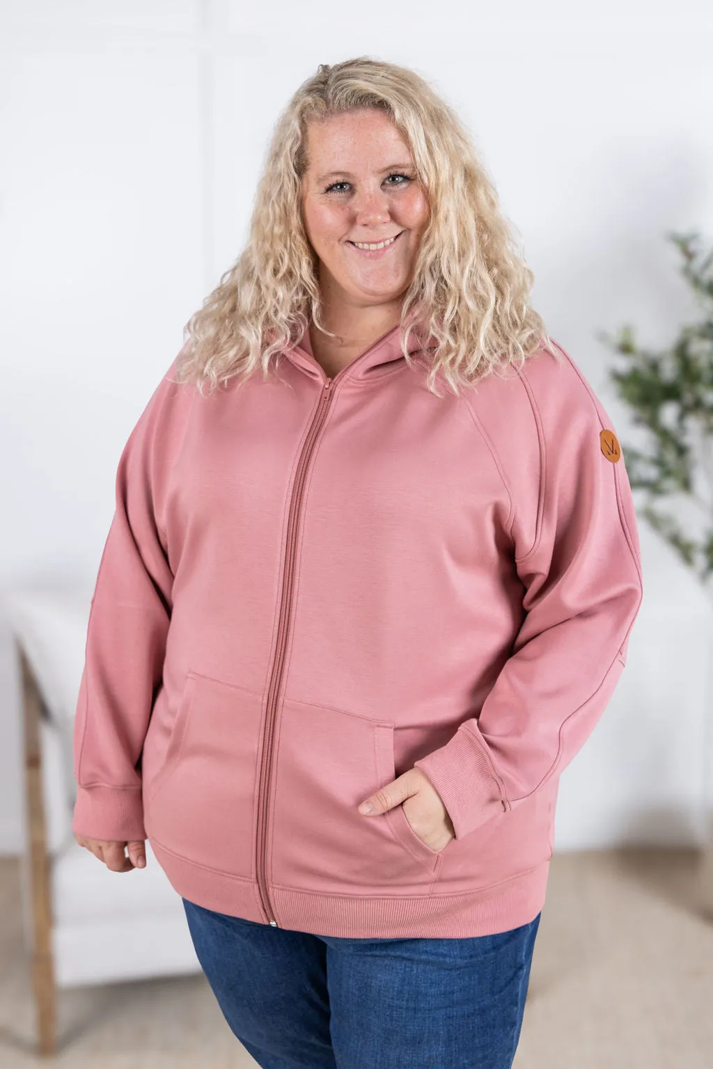 IN PRODUCTION Scuba FullZip Hoodie - Rose