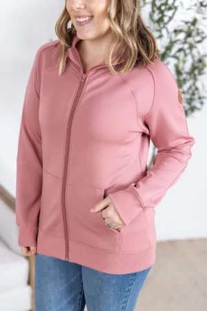 IN PRODUCTION Scuba FullZip Hoodie - Rose