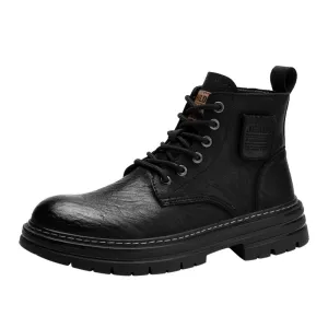 INSTOCK- Men's mid-cut retro trendy men's thick bottom motorcycle