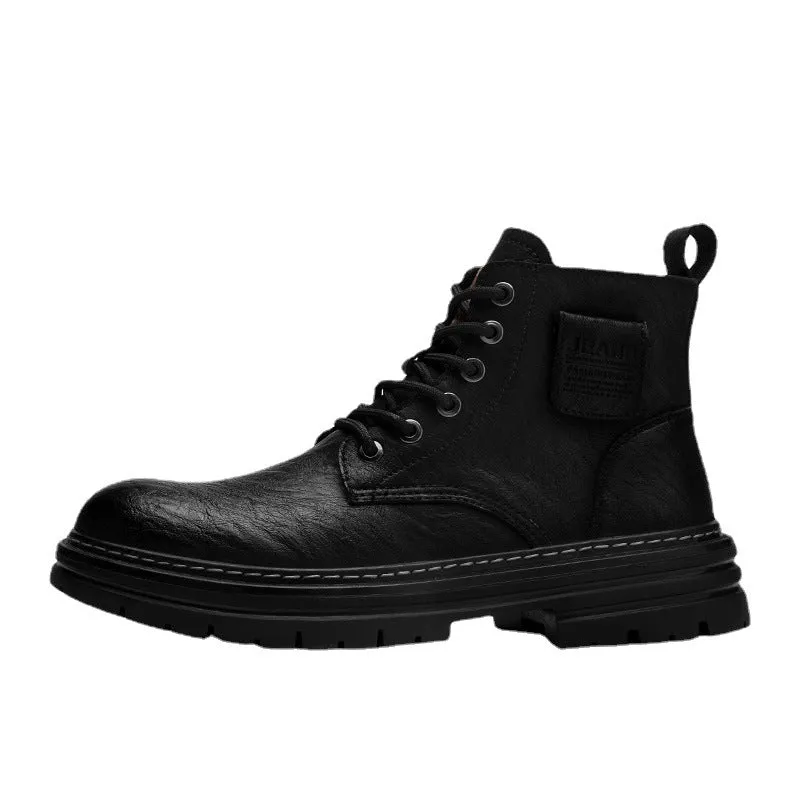 INSTOCK- Men's mid-cut retro trendy men's thick bottom motorcycle