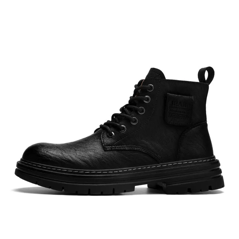 INSTOCK- Men's mid-cut retro trendy men's thick bottom motorcycle