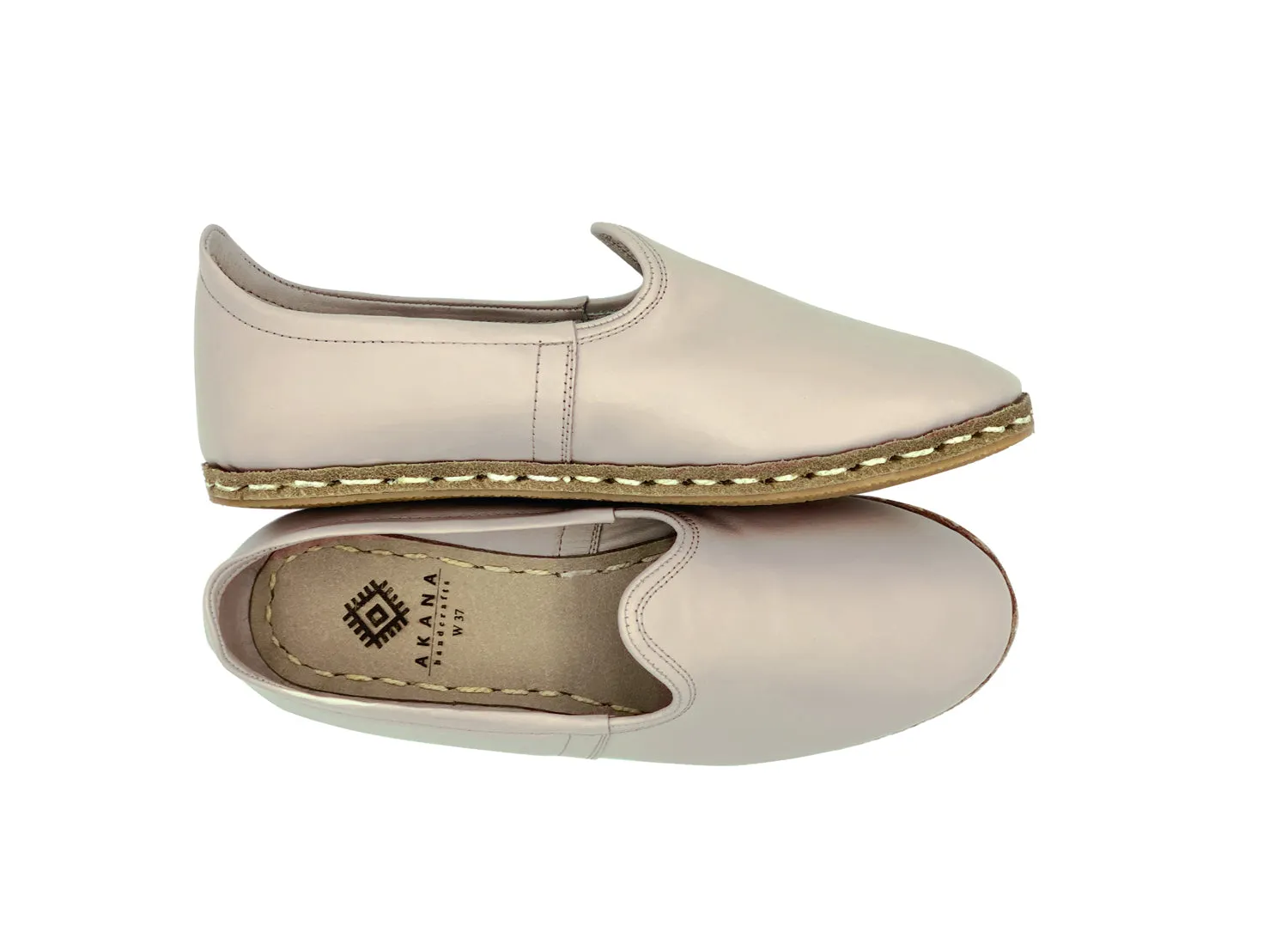 Ivory Leather Loafers