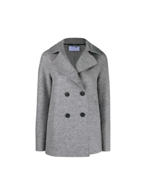 Jakke | Peacoat Pressed Wool Stone Melange