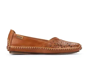 'Jerez' women's perforated ballerina - brandy brown