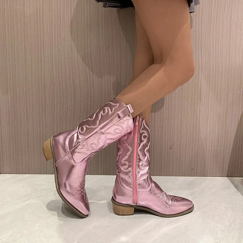 Juno | Stylish Metallic Chic Boots