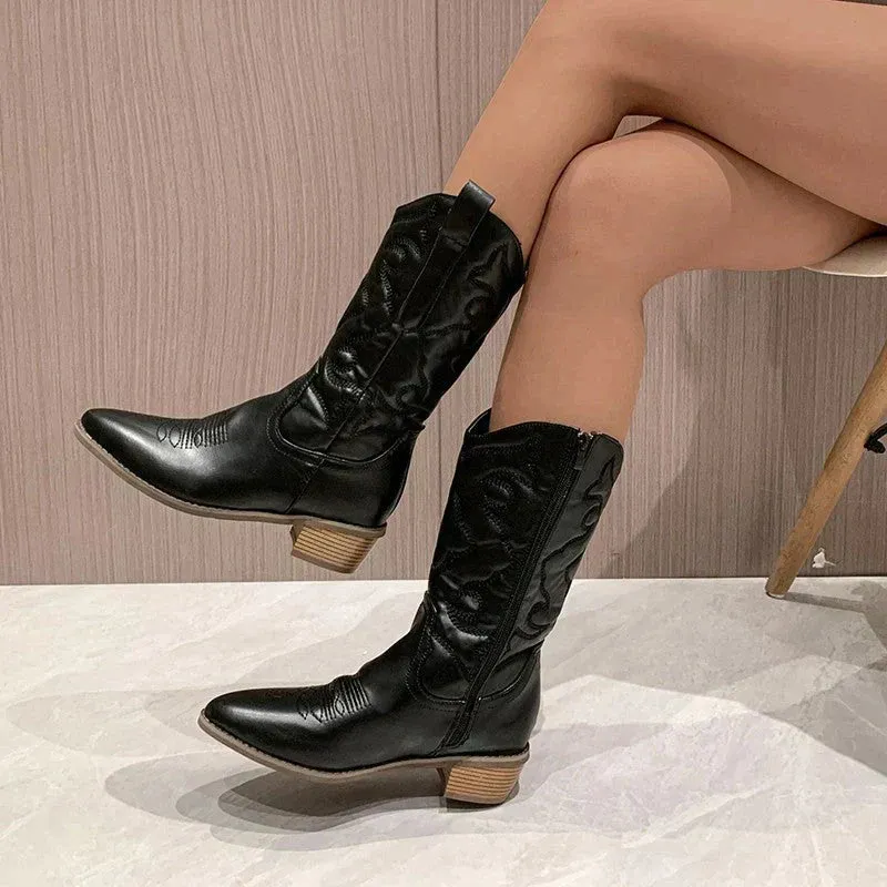 Juno | Stylish Metallic Chic Boots