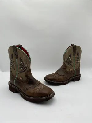 Justin Women's Nettie Western Boots Brown Size 7.5B