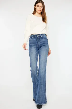 Kancan HighRise Clean Hem Stone Washed Flare Medium
