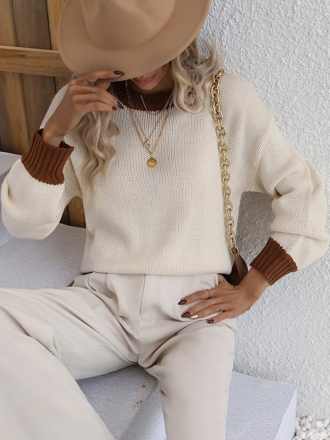 Kasmere Knit Sweater - Brown