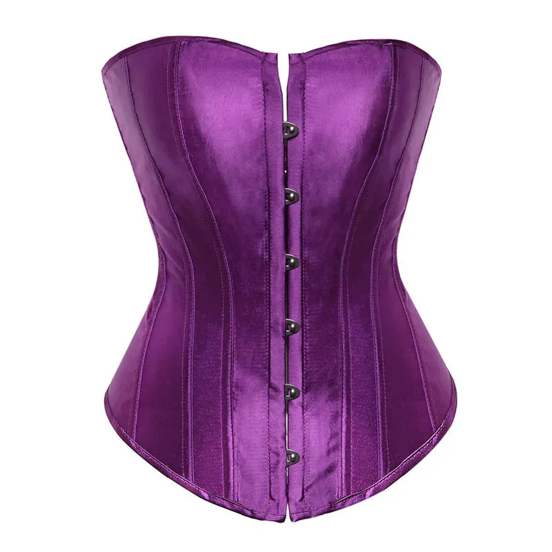 L Overbust Corset Plus Size Sexy Corselet Corsets and Bustiers Tops Red Black Pink Purple White Gothic Lingerie Women