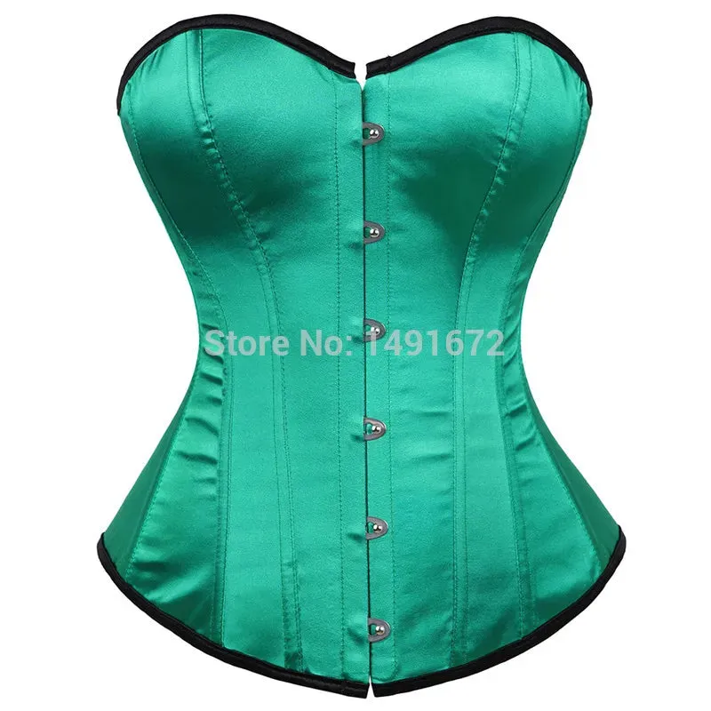L Overbust Corset Plus Size Sexy Corselet Corsets and Bustiers Tops Red Black Pink Purple White Gothic Lingerie Women
